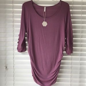 Pink Blush Mauve Maternity Top size XL NWT